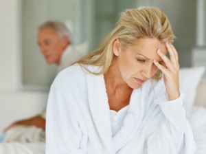 Mature woman in conflict with husband