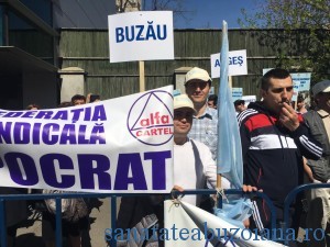 Medici buzoieni - protest Ministerul Muncii